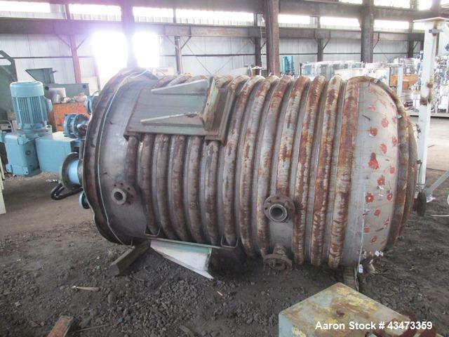 Used Pfaudler Reactor, 1000 Gallon, Hastelloy C276. Approximately 60" diameter x 78" straight side, semi elliptical top and bottom. Internal rated 55 psi & Full Vacuum at 500 degrees F. 1/2 Pipe jack...