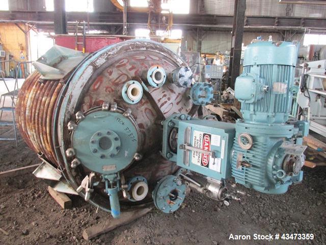 Used Pfaudler Reactor, 1000 Gallon, Hastelloy C276. Approximately 60" diameter x 78" straight side, semi elliptical top and bottom. Internal rated 55 psi & Full Vacuum at 500 degrees F. 1/2 Pipe jack...