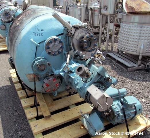 Used Pfaudler Reactor, 200 Gallon, Hastelloy C276, Vertical. Approximately 39" diameter x 31" straight side, semi elliptical top and bottom. Internal rated 75 psi & Full Vacuum at 450 degrees F. 3" H...