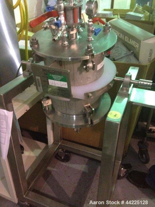 Used Pfaudler Reactor, 10 Gallon. Hastelloy construction. Bolt-on removable dish top, dish bottom, rated 300 psi at 450 F internal, jacketed for 150 psi at 450 F, top mounted Pfaudler DTW agitator dr...