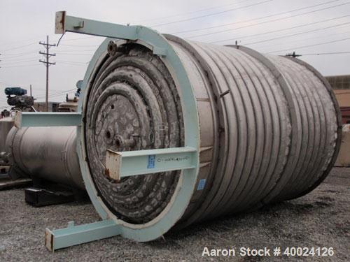 Used Roben Reactor, 5000 Gallon, Hastelloy C276, Vertical. 108" diameter x 108" straight side, dished top, elliptical bottom. Internal rated 100 psi/fv at 360 deg F, 304 stainless steel 1/2 pipe coil...