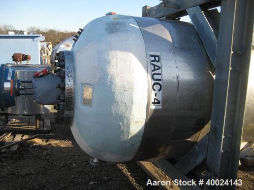 Used Roben Reactor, 500 Gallon, Hastelloy C276, Vertical. 48" diameter x 57" straight side, 2 to 1 elliptical top and bottom. Internal rated FV/600 psi at 350 deg..f., and -20 deg.f. at FV/600 psi. 2...