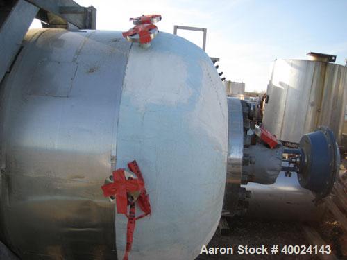 Used Roben Reactor, 500 Gallon, Hastelloy C276, Vertical. 48" diameter x 57" straight side, 2 to 1 elliptical top and bottom. Internal rated FV/600 psi at 350 deg..f., and -20 deg.f. at FV/600 psi. 2...