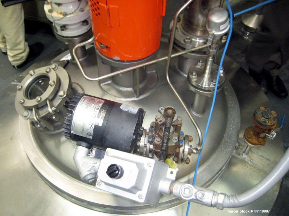 Used Roben Reactor, 150 Gallon, Hastelloy C-22. Internal Rated 100 psi/Full Vacuum at 395 degrees F. 304L Stainless steel jacket rated 150 psi/Full Vacuum at 395 degrees F. 40" dia x 27" T/T. 2 HP, 2...
