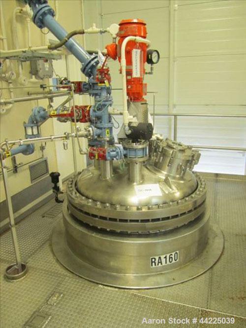Used Robert Mitchell Reactor, 300 Gallon, Hastelloy C276. Bolt-on dish top, dished bottom. Internal rated 100 psi and full vacuum at 450 degrees F, jacket rated 150 psi and full vacuum at 450 degrees...