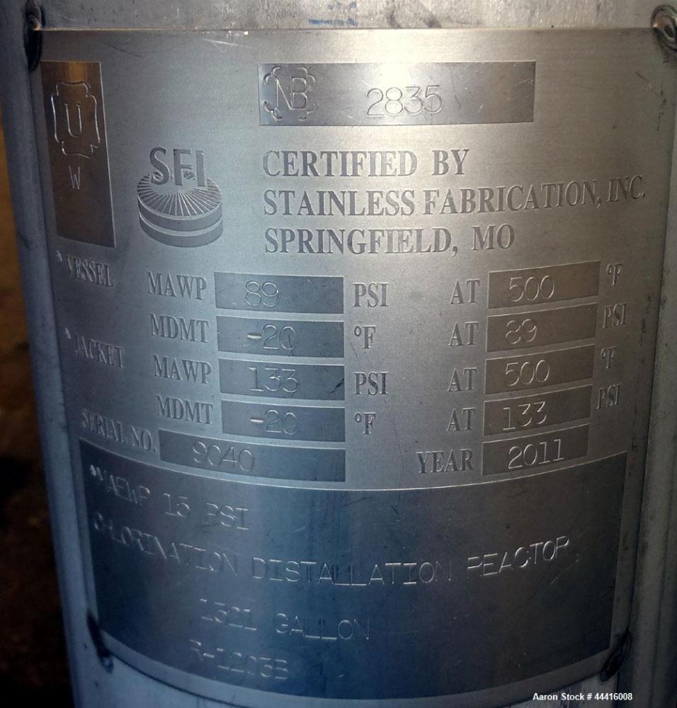 Unused- Stainless Fabrication Reactor, 2000 Gallon, Hastelloy C-276, Vertical. Approximately 78” diameter x 84” straight side, dished top and bottom.  Internal rated 60 psi and full vacuum at -20 to ...