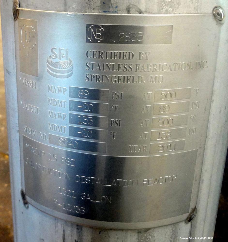Unused- Stainless Fabrication Reactor, 2000 Gallon, Hastelloy C-276, Vertical. Approximately 78” diameter x 84” straight side, dished top and bottom.  Internal rated 60 psi and full vacuum at -20 to ...