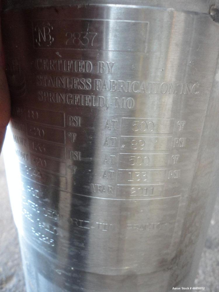 Unused- Stainless Fabrication Reactor, 2000 Gallon, Hastelloy C-276, Vertical. Approximately 78” diameter x 84” straight side, dished top and bottom.  Internal rated 60 psi and full vacuum at -20 to ...