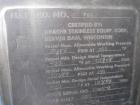 Used Apache reactor, 500 gallon, hastelloy C276 construction, 54