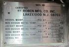 Used Roben Hastelloy C-22 Reactor, 50 Gallon. Dished heads. Internal Rated 100 psi/Full Vacuum at 395 degrees F. 304L Stainless steel jacket rated 150 psi/Full Vacuum at 395 degrees F. 24