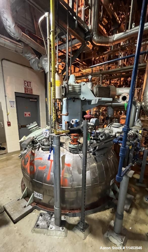Used 2,000 Gallon 3V Tech Glass Lined Reactor