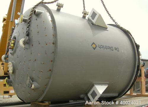 Used Dedietrich Glass Lined Reactor, 2000 gallon, 3009 white glass with calibration lines. Approximately 76" diameter x 96" straight side, dished top and bottom. Internal rated 125/fv at 500 deg.f., ...