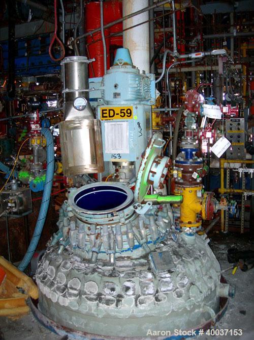 Used Used: Pfaudler glass lined reactor, 1000 gallon, 9115 blue glass. Approximately 60" diameter x 6' straight side, dish top and bottom. Internal rated 100/fv psi at 450 deg.f., jacket rated 90 psi...
