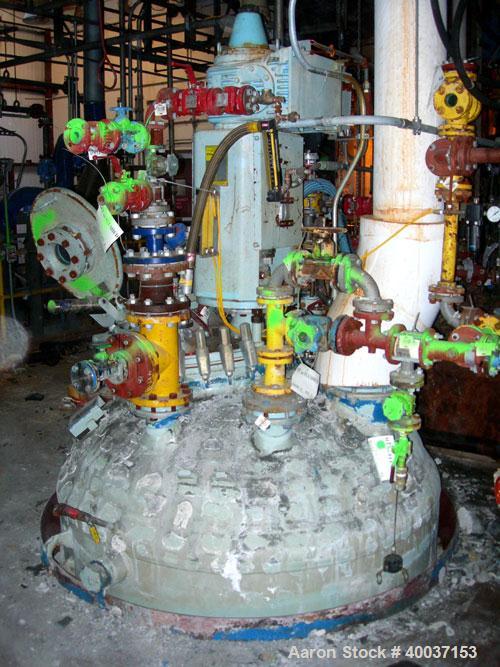 Used Used: Pfaudler glass lined reactor, 1000 gallon, 9115 blue glass. Approximately 60" diameter x 6' straight side, dish top and bottom. Internal rated 100/fv psi at 450 deg.f., jacket rated 90 psi...