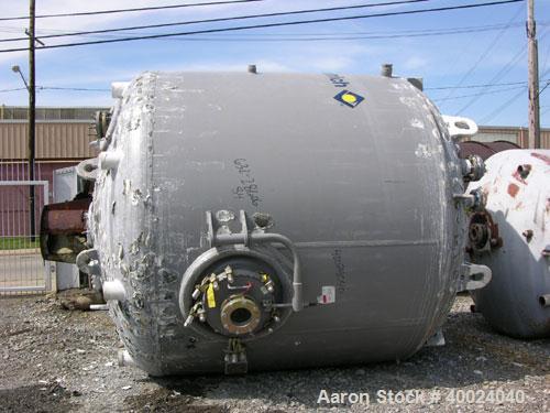 Used Dedietrich Glass Lined Reactor, 5000 gallon, 3009 blue glass. Approximately 108" diameter x 90" straight side, dished top and bottom. Internal rated 90/fv psi at 400 deg F, jacket rated 90 psi a...