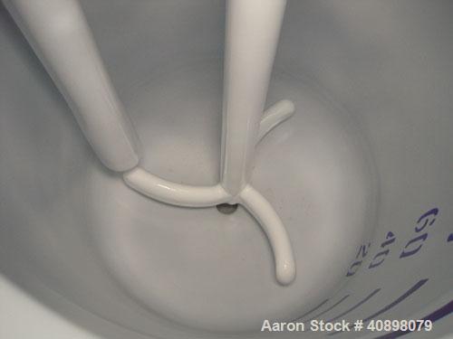 Used DeDietrich Clamp Top Glass Lined Reactor, 100 gallon, 3009 white glass with calibration lines, vertical. Approximately 30’’ diameter x 30’’ straight side, dished bolt on top, dish bottom. Intern...