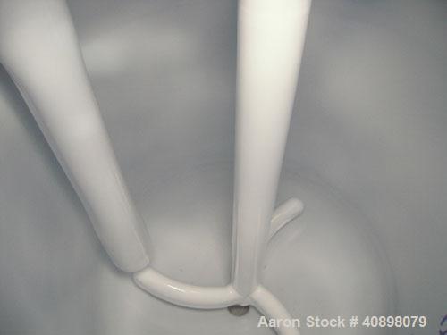 Used DeDietrich Clamp Top Glass Lined Reactor, 100 gallon, 3009 white glass with calibration lines, vertical. Approximately 30’’ diameter x 30’’ straight side, dished bolt on top, dish bottom. Intern...
