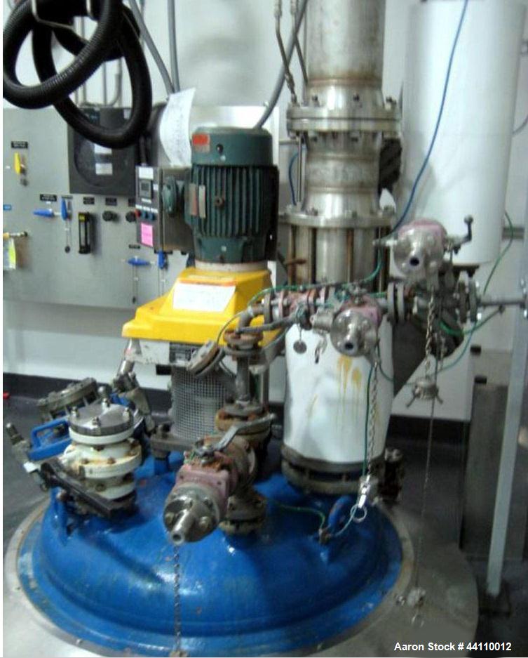 Used DeDietrich Glass Lined Reactor, 300 Gallon. Internal rated 100 psi & Full Vacuum at 500 degrees F, jacket rated 150 psi & Full Vacuum at 500 degrees F. Type 3009 Blue Glass. Bolted top, welded c...