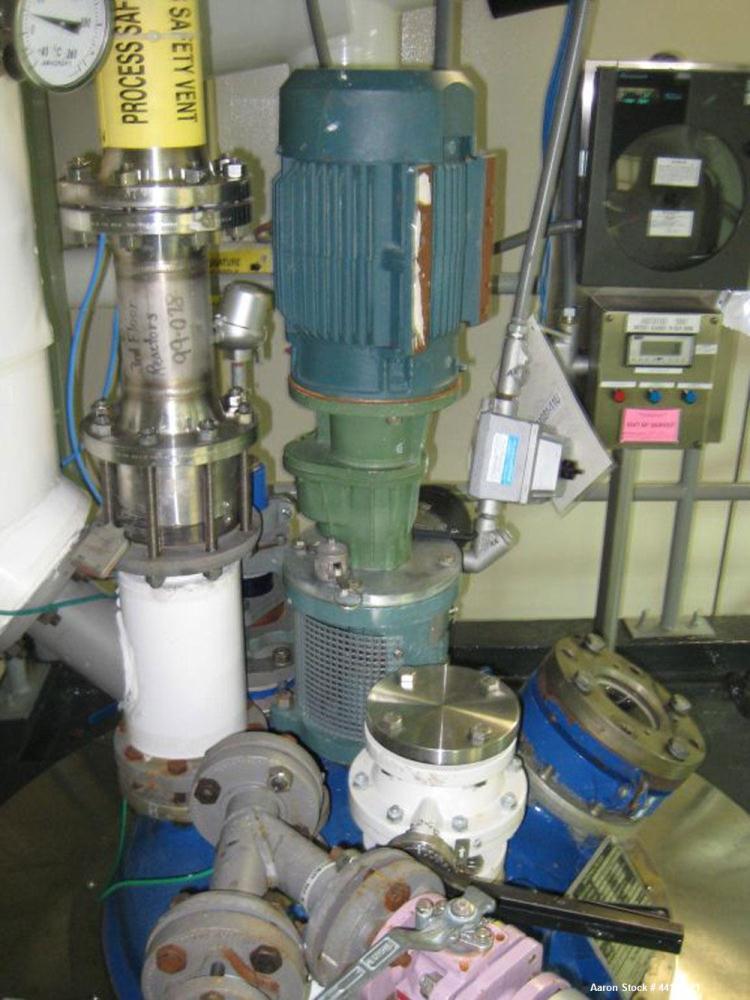 Used DeDietrich Glass Lined Reactor, 75 Gallon. Internal rated 100 psi & Full Vacuum at 500 degrees F, jacket rated 150 psi & Full Vacuum at 500 degrees F. Type 3009 Blue Glass. Bolted top. 32" ID x ...