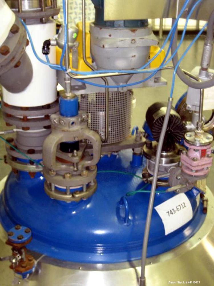 Used DeDietrich Glass Lined Reactor, 150 Gallon. Internal rated 100 psi & Full Vacuum at 500 degrees F, jacket rated 150 psi & Full Vacuum at 500 degrees F. Type 3009 Blue Glass. Bolted top. 39 3/8" ...
