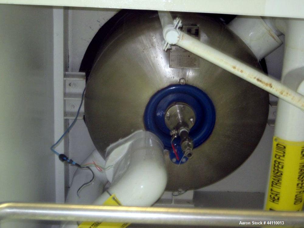 Used DeDietrich Glass Lined Reactor, 150 Gallon. Internal rated 100 psi & Full Vacuum at 500 degrees F, jacket rated 150 psi & Full Vacuum at 500 degrees F. Type 3009 Blue Glass. Bolted top. 39 3/8" ...