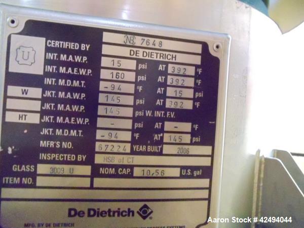Used 40 Liter Dedietrich QVF Glass Reactor Train System