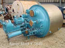 Used Dedietrich Glass Lined Reactor, 300 Gallon, Model SA-300, Type 3008 Blue Glass, Vertical. Internal rated 100/FV psi at500 degrees F. Jacket rated 100 psi at 500 degrees F. Philadelphia model PTE...