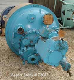Used Dedietrich Glass Lined Reactor, 300 Gallon, Model SA-300, Type 3008 Blue Glass, Vertical. Internal rated 100/FV psi at500 degrees F. Jacket rated 100 psi at 500 degrees F. Philadelphia model PTE...