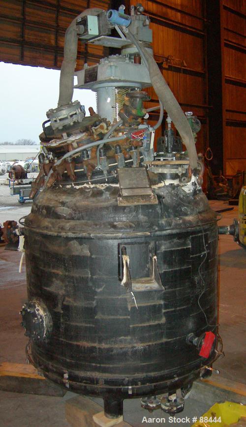 USED: Dedietrich 300 gallon glass lined reactor, model SA-300. Type 3009 glass. 48" diameter. Dished heads. Internal rated 100 PSI/FV at 500 degrees F. Jacket rated 100 PSI at 500 degrees F. 3 blade ...