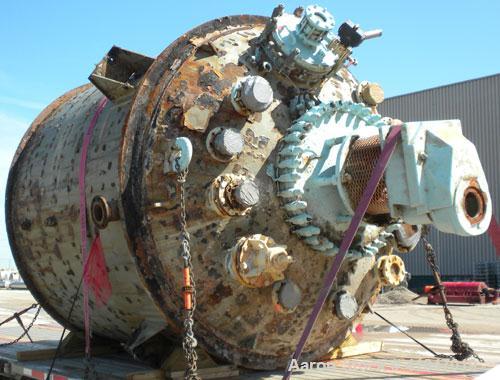 Used De Dietrich Glass Lined Reactor, 3000 gallon, model SA, 3009 white glass with calibration lines, vertical. Approximately 98'' diameter x 76'' straight side, dished top and bottom. Internal rated...