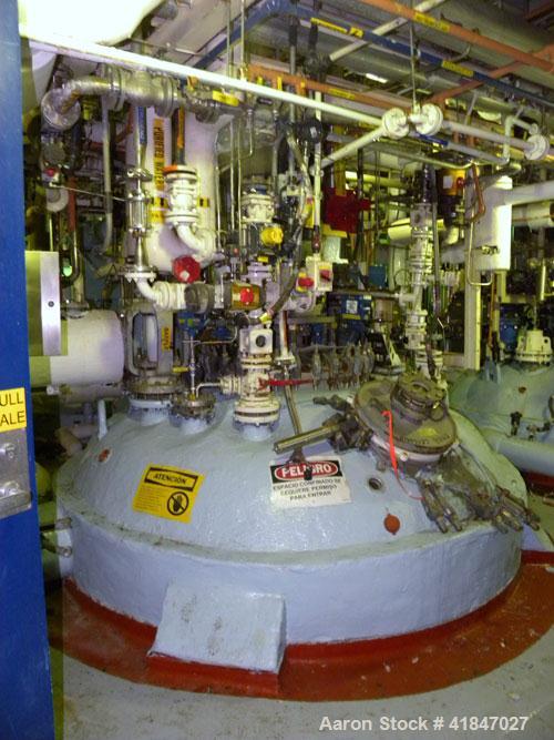 Used Dedietrich Glass Lined Reactor, 4000 Gallon, Model SA, 3009 White Glass With Calibration Lines, Vertical. Approximately 96" diameter x 108" straight side, dished top and bottom. Internal rated 1...