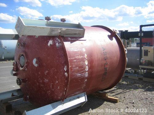 Used Dedietrich Glass Lined Reactor, 2000 gallon, 3009 white glass with calibration lines. Approximately 76" diameter x 84" straight side, dished top and bottom. Internal rated 100/FV at 500 deg F, j...