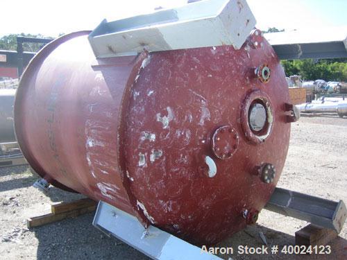 Used Dedietrich Glass Lined Reactor, 2000 gallon, 3009 white glass with calibration lines. Approximately 76" diameter x 84" straight side, dished top and bottom. Internal rated 100/FV at 500 deg F, j...