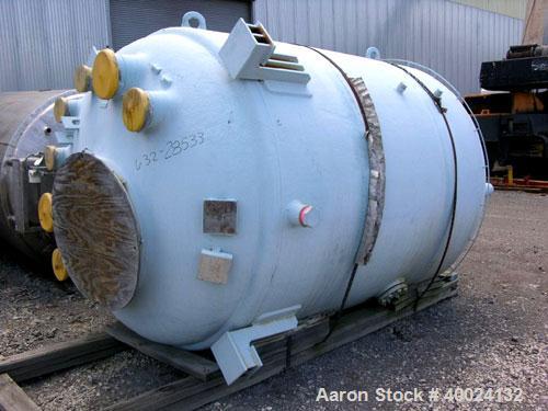 Used Reglassed Dedietrich Glass Lined Reactor, 2000 gallon, 3009 white glass with calibration lines. Approximately 76" diameter x 96" straight side, dished top and bottom. Internal rated 100/fv at 50...