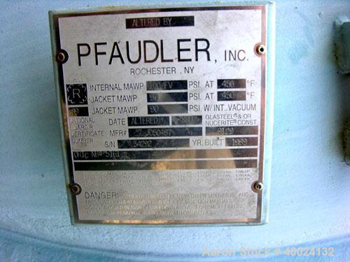 Used Reglassed Dedietrich Glass Lined Reactor, 2000 gallon, 3009 white glass with calibration lines. Approximately 76" diameter x 96" straight side, dished top and bottom. Internal rated 100/fv at 50...