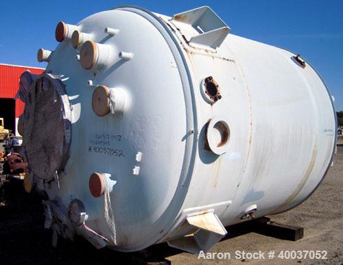 Used DeDietrich Glass Lined Reactor, 5000 gallon, 9115 glass. Approximately 108" diameter x 118" straight side, dish top and bottom. Internal rated 100/fv psi at 400 deg F, jacket rated 100 psi at 40...