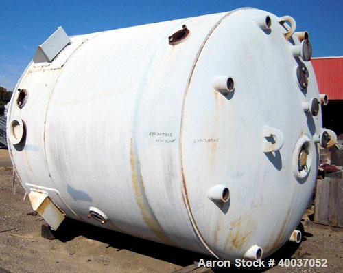Used DeDietrich Glass Lined Reactor, 5000 gallon, 9115 glass. Approximately 108" diameter x 118" straight side, dish top and bottom. Internal rated 100/fv psi at 400 deg F, jacket rated 100 psi at 40...