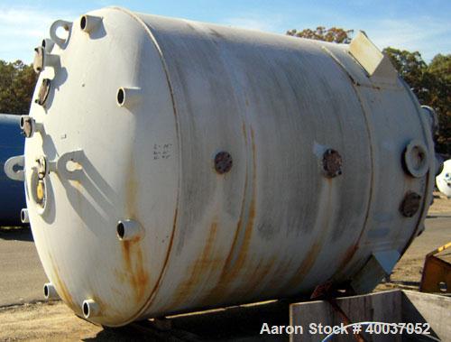 Used DeDietrich Glass Lined Reactor, 5000 gallon, 9115 glass. Approximately 108" diameter x 118" straight side, dish top and bottom. Internal rated 100/fv psi at 400 deg F, jacket rated 100 psi at 40...