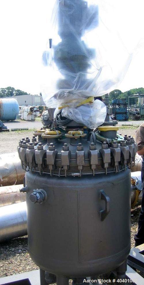 Unused- De Dietrich clamp top glass lined reactor, 50 gallon, 3009 glass, vertical. Internal rated 150 psi/fv at 500 deg F, jacket rated 125 psi at 500 deg F, or 110 psi with internal vacuum.  1.5 hp...