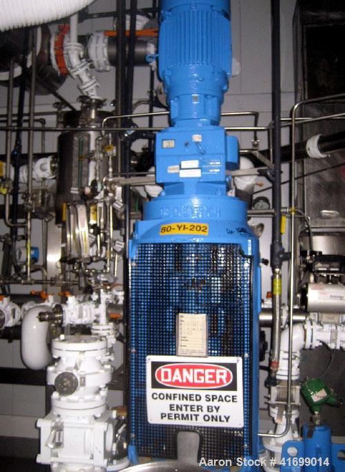Used Dedietrich Glass Lined Reactor, 500 gallon, 3009 glass, vertical. Internal rated 125 psi/FV at 450 deg F, jacket rated 100 psi at 450 deg F. Dedietrich drive, model 2F88-K5TC, 3 blade retreat cu...