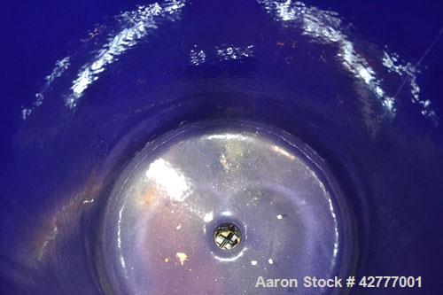 Used DeDietrich Clamp Top Glass Lined Reactor, 30 Gallon, 9115 Blue Glass. Vertical. Approximately 19-1/2’’ diameter x 24’’ straight side, dished bolt on top, dish bottom. Internal rated 150/FV psi a...