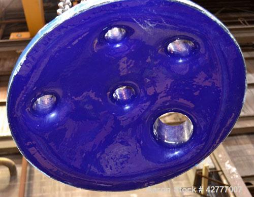 Used De Dietrich Clamp Top Glass Lined Reactor, 30 Gallon, 9115 Blue Glass. Vertical. Approximately 19-1/2 diameter x 24 straight side, dished bolt on top, dish bottom. Internal rated 150/FV psi at 5...