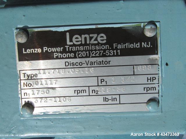 Used De Dietrich Glass Lined Reactor, 50 Gallon, 3009 Glass. Internal rated 150 psi & Full Vacuum at 400 degrees F. Jacket rated 125 psi at 400 degrees F. 2hp Lenz agitator drive with mechanical seal...