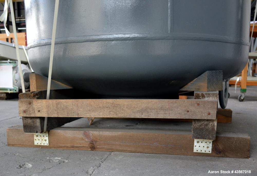 Used De Dietrich Glass Lined Reactor, 1180 Liter (311.81 Gallon), 3009 Blue Glass, Vertical. Approximately 48" diameter x 40" straight side. Dished clamp on top, dished bottom. Internal rated -1/6 ba...