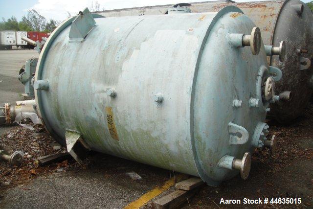 Used Dedietrich Glass Lined Reactor, 2000 gallons, Lightnin Series 10 agitator drive with mechanical seal.