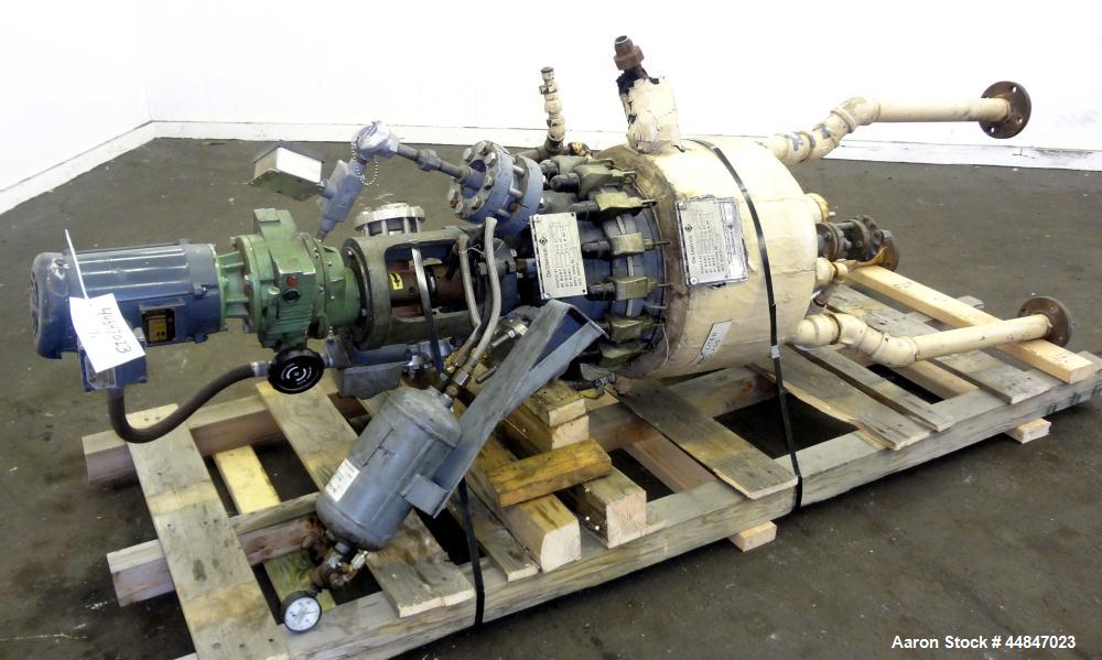 Used 10 Gallon De Dietrich Clamp Top Glass Lined Reactor