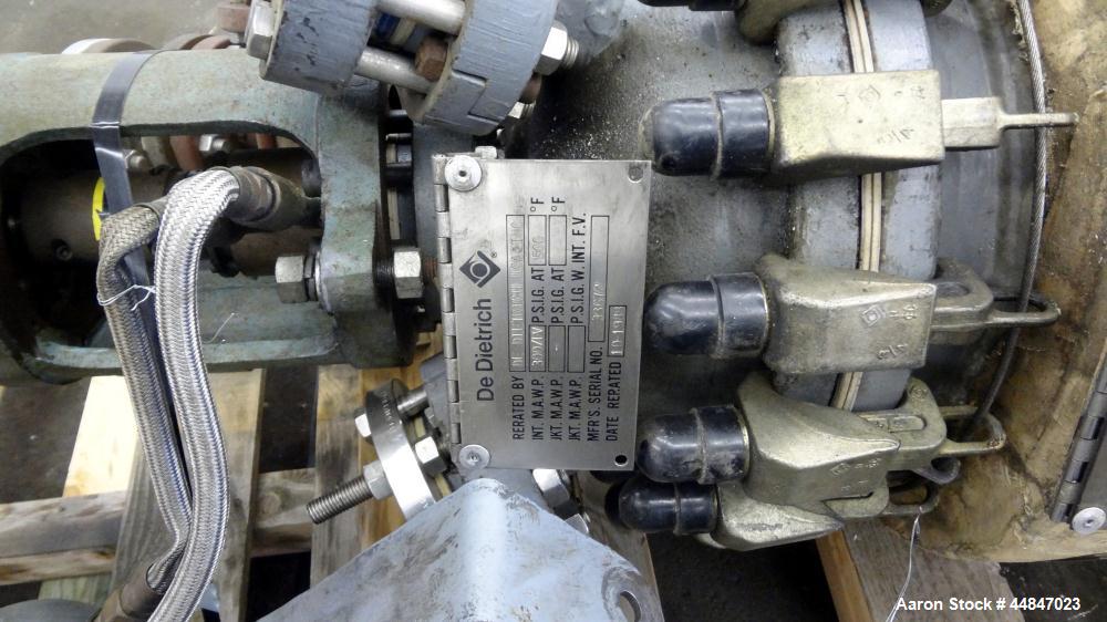 Used 10 Gallon De Dietrich Clamp Top Glass Lined Reactor