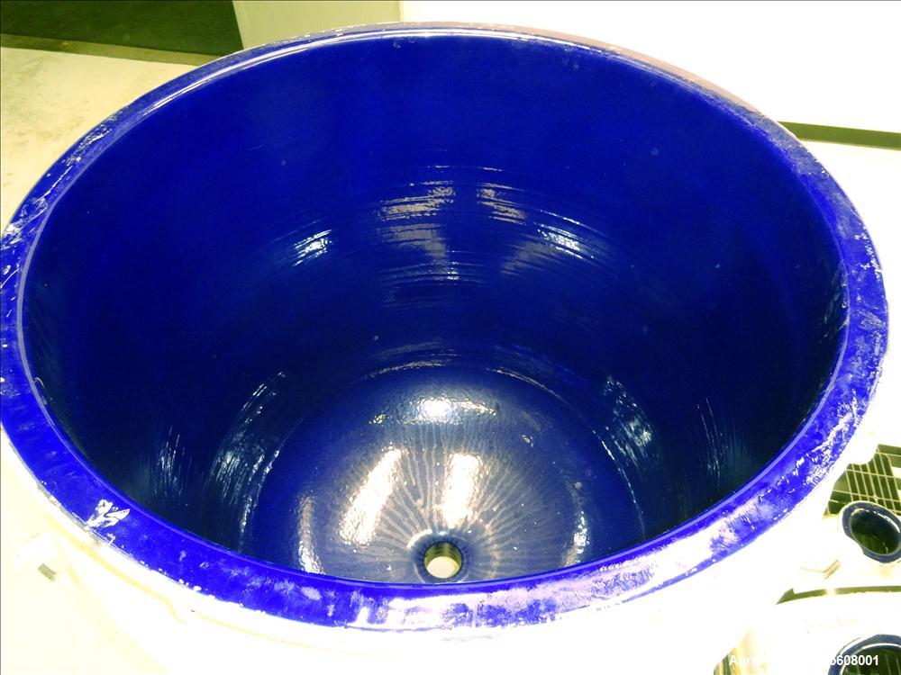 Used Dedietrich Clamp Top Clamp Glass Lined Reactor, 100 Gallon, 3008 Blue Glas