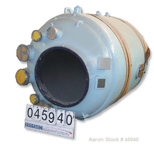Used Unused/Reglassed- De Dietrich Closed Glass Lined Reactor Body, 750 Gallon, 9115 Glass, Vertical. 62" Diameter x 56" straight side. Semi-elliptical top, dish bottom. Internal rated 100 psi at 400...