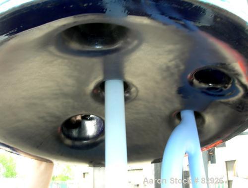 USED: Dedietrich glass lined reactor, 50 gallon, 3008 glass. 22-3/4" diameter x 23" deep, bolt-on dished top, dish bottom. Internal rated 150/FV at 500 deg F, carbon steel jacket rated 125 psi at 500...